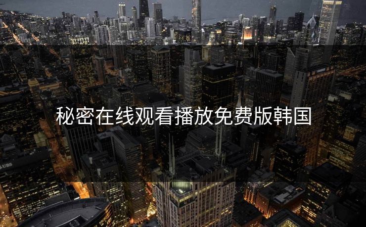 秘密在线观看播放免费版韩国